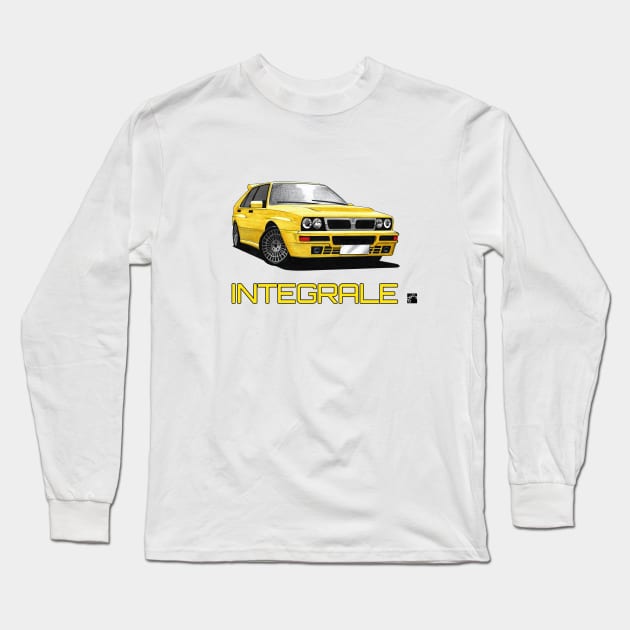 Geo3Doodles Lancia Delta Integrale Doodle Long Sleeve T-Shirt by Geo3doodles